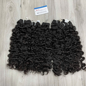 Producto Popular: Cabello Virgen Vietnamita Suave, Extensiones de Cabello Rizado Birmano con Trama, Doble Trama y Puntas Gruesas - Product Image 2