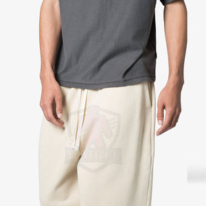 Pantalons de jogging amples personnalisés pour hommes, en coton mélangé doux, avec cordon de serrage réglable - Product Image 5