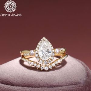 Charm Jewells IGI Certified 3 GM <b>Silver</b> Gold Plated Cushion Cut Moissanite <b>Eternity</b> Band <b>Ring</b> Prong Setting Women's Classic <b>Ring</b> - Product Image 1