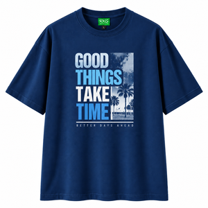 T-shirt pour homme en coton respirant, écologique, formel et surdimensionné - Product Image 1
