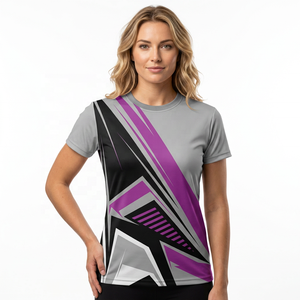 T-shirt pour homme à imprimé géométrique, écologique, respirant, à séchage rapide, manches courtes, col rond, streetwear, sublimation, 100% coton - Product Image 5