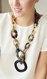 Collar de Cuerno de Búfalo con Forma Natural Pulida, Joyería con Colgante de Tema Animal para Regalo de Fiesta - Product Image 6