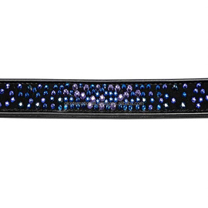 Banda Frontal Ecuestre de Cuero 100% Genuino con Cristales, Acolchado Suave, Cristales Hechos a Mano de Alta Calidad, Banda Frontal para Caballo con Pedrería - Product Image 2