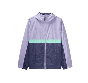 Men's Stylish Nylon Windbreaker Jacket High Quality Breathable Plus Size Customized Color <b>Block</b> Zipper for Summer Outer Wear - Product Image 1