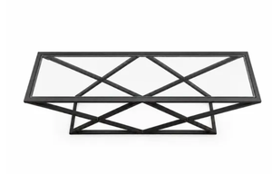 <b>Black</b> Metal <b>Console</b> Table Modern Entryway Sofa Table Geometric Accent Table for Living Room Hallway - Product Image 2