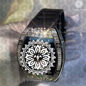 Men <b>Mechanical</b> <b>Watch</b> Stainless Steel Case Rubber Band Buckle Clasp Analog Dial 20mm Sport Style Water Resistant 10 Bar - Product Image 5