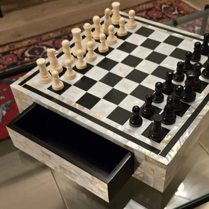 ILAHI's Eco-Friendly Rustic Polished Rectangle <b>Chess</b> <b>Board</b> Game 100% Handmade Pure Wood Animal/Love Style Customized Size <b>Chess</b> - Product Image 1