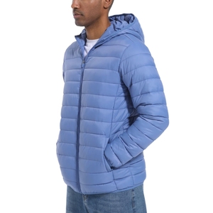 Custom Logo Men Puffer <b>Jacket</b> Thick <b>Warm</b> Streetwear Style Outerwear 100% Nylon Stand Collar Patchwork Design - Product Image 2