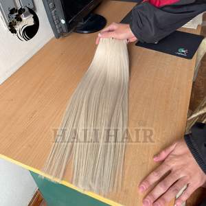 100% ruban droit vietnamien vierge qualité supérieure Super Double dessiné teint Remy Extensions brut soyeux Extensions de cheveux humains - Product Image 6