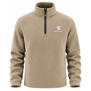 Sweat-shirt polaire d'hiver pour homme de haute qualité, col ras du cou, demi-zip, quart de zip, couleurs personnalisées, impression, 2 pièces, écologique, livraison rapide - Product Image 6