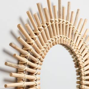 Miroirs muraux décoratifs en rotin naturel tressé à la main, style rustique, pour salon ou chambre. - Product Image 2