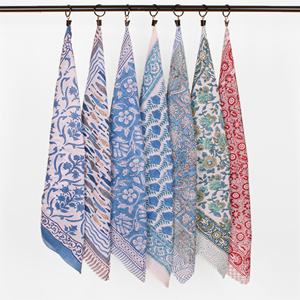 <b>Retro</b> Style Cotton Handkerchiefs Set Vintage Floral Pattern Men's Eco-Friendly Gift Adult Unisex Bohemian Style - Product Image 2