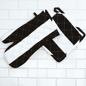 Gants de cuisine et maniques en coton 100% tissé, style moderne, résistants à la chaleur, imperméables, lavables au lave-vaisselle, imprimés numériquement, pour la cuisine - Product Image 4