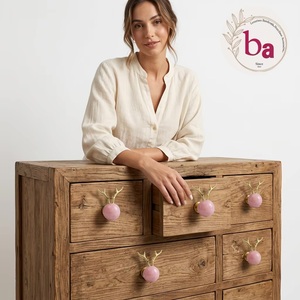 Poignée de meuble en marbre Ba en forme de bois de cerf, forme originale, poignée de tiroir contemporaine, installation facile - Product Image 2