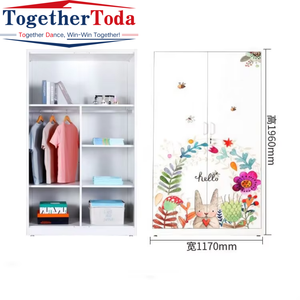 <span class=keywords><strong>Armadio</strong></span> Guardaroba in Metallo Personalizzabile con Due <span class=keywords><strong>Ante</strong></span> Scorrevoli, Grande Capacità di Stoccaggio <span class=keywords><strong>per</strong></span> Camera da Letto - Product Image 3