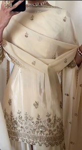 Women's Designer Diwali <b>Wedding</b> Party Wear <b>Top</b> Sharara Plazzo Dupatta Natural Crep Material 5mm Embroidery Quick Dry - Product Image 2
