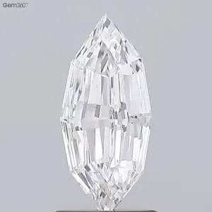 Diamante Sintético de Laboratorio de 1.35CT, Corte Marquise Geométrico, Colores D E F, Claridad VVS, Blanco, Solitario, Joyería Fina - Product Image 3