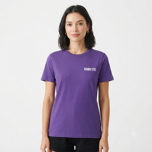 เสื้อยืดผู้หญิงสีพื้นเรียบง่าย แขนสั้น คอกลม สไตล์สตรีทแวร์ สามารถสั่งทำได้ - Product Image 1