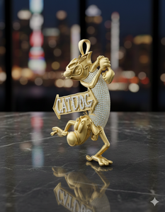 Lab Grown Diamond catalog 14K <b>Gold</b> <b>Pendant</b> With VVS Clarity Customized Design DEF Color White Diamonds Direct From India - Product Image 4