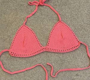 Top de verano, estilo bralette, top de crochet - rosa salmón - Product Image 2