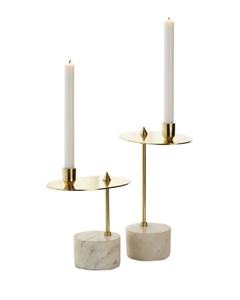 เชิงเทียน Travertine เชิงเทียนหินแบบมินิมอลทำมือ Nordic Wabi Sabi แรงบันดาลใจการตกแต่งห้องนั่งเล่นหรือโต๊ะ - Product Image 1