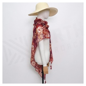 Pañuelo Largo de Seda con Estampado Floral para Mujer, Elegante, Multifuncional, Accesorio de Moda para Todas las Temporadas - Product Image 3