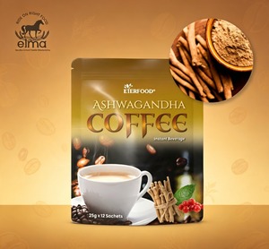 กาแฟสำเร็จรูปผสมอัชวากันธา ตรา OEM สำหรับผลิตภัณฑ์ฉลากส่วนตัว เพิ่มพลังงาน รสขมหวาน กลิ่นหอมเข้มข้น มีคาเฟอีน - Product Image 1
