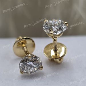 Pendientes de Diamantes Moissanite VVS con Corte Redondo y Acabado Brillante, con Plata de Ley 925 y Baño de Rodio, Unisex - Product Image 5