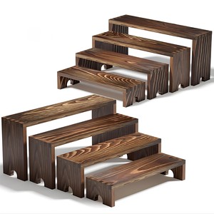 Exhibidores de Madera Estilo Rústico para Exhibición de Productos en Tiendas, Panaderías y Bufés - Product Image 1