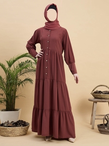 Abaya Tradicional Islámica Negra para Mujer, Estilo Saudí, de Poliéster Transpirable, Largo hasta el Tobillo, para Primavera, Venta al Por Mayor en Dubái - Product Image 4