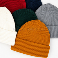 Lot de bonnets unisexes en acrylique tricoté côtelé épais avec revers, pour l'hiver, personnalisables avec logo, en provenance du Bangladesh, en liquidation, vente en gros
