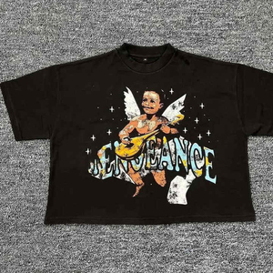 T-shirts imprimés graphiques pour hommes, unisexes, 100% coton, coupe ample, manches courtes, t-shirt imprimé graphique vintage - Product Image 1