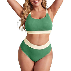 Solid Trader Robe de plage unie élégante à col rond, coupe ajustée, en tissu doux, grande taille pour femme - Product Image 1
