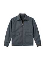 Blouson en laine 100% pour homme, coupe classique, à fermeture éclair, à carreaux bleu marine, coupe-vent, tricoté, pour l'hiver