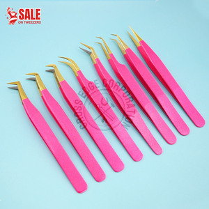 แหนบปลายขนตาแบบโค้งงอ90องศาคลาสสิกแหนบแยกน้ำหนักเบาทำจากเหล็กญี่ปุ่น - Product Image 1