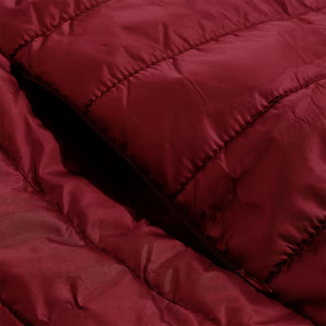 Adult Men's <b>Red</b> Color Stand Collar Puffer Vest Zipper Front Windproof Winter Outerwear Casual Sleeveless Down Vest - Product Image 6