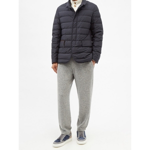 Veste matelassée slim fit pour homme, coupe-vent, hiver, col rabattable, fermeture éclair, couleur unie, veste matelassée décontractée en polyester - Product Image 4