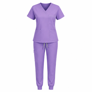 Professional Hospital Nurse <b>Uniform</b> <b>Scrub</b> Set Men Women Medical <b>Scrubs</b> with Jogger Pants Stretch Fabric Custom Embroidery Logo - Product Image 1