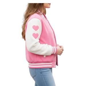 Chaqueta Varsity Personalizada para Parejas, Cuello Alto, Forro Polar, Diseño Personalizado con Letras, Impresión y Color Personalizados, Invierno, OEM, ODM, Venta al Por Mayor - Product Image 3