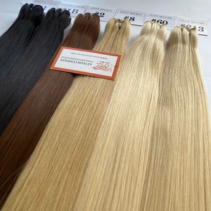ผมต่อเวียดนามแท้แบบดิบ เกรด 12A ความยาวยาว หลายสี แบบ Double Machine Weft ขายส่ง - Product Image 3