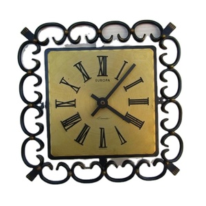 Europe Mid Century Metal <b>Wall</b> <b>Clock</b> Wrought Iron Antique Look Round <b>Wall</b> Hanging <b>Clock</b> New Style Bedroom Decoration <b>Clock</b> - Product Image 1
