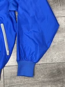 ชุดวอร์มกันลมวินเทจ2ชิ้นเสื้อแจ็คเก็ตมีฮู้ดสีฟ้าสีเทาผ้าตาข่ายระบายอากาศได้อย่างรวดเร็วแห้งเร็ว - Product Image 5