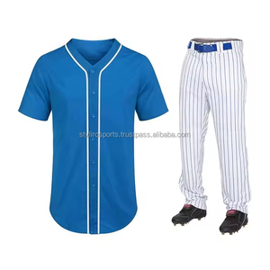 Vente en gros d'uniformes de softball et de baseball en polyester pour hommes, maillot et pantalon d'équipe sublimés, vêtements de sport confortables et doux, ensemble complet pour jeunes - Product Image 4