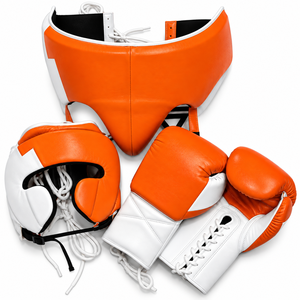 Juego de Boxeo Blanco Nuevo de Alta Calidad, Juego de Boxeo de Cuero Genuino, Guantes de Boxeo Nuevos, Kit de Sparring Profesional Hecho a Medida - Product Image 2