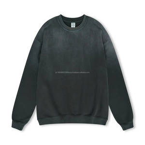 Sudaderas Personalizadas de Alta Calidad con Lavado Ácido, Sudadera de Cuello Redondo Grueso, Sudadera Desteñida por el Sol para Hombre - Product Image 3