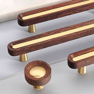 Luxury Solid Wood Handle Cabinet Door Drawer Log Grain Color <b>Wardrobe</b> Handles Modern Europe Simple Customized Color Dresser - Product Image 1