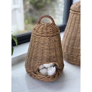 Cesta de Almacenamiento de Ratán Natural Hecha a Mano Artex Green Earth para Ajo, Diseño Rectangular Moderno y Ecológico, Hecho en Hanói - Product Image 5