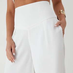 Pantalon de yoga évasé taille haute couleur unie pour femme, extensible, coupe ample, pour le fitness - Product Image 4