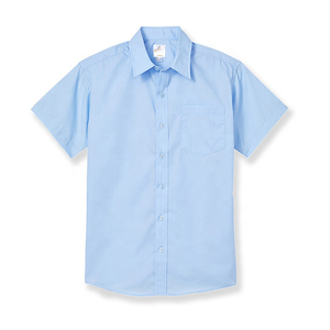 Camisa de Uniforme Escolar al por Mayor, Personalizada, de Poliéster y Algodón, Unisex, Blanca, para Niños, con Bordado e Impresión - Product Image 6