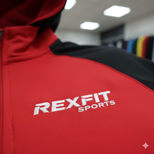 ชุดเซ็ตซิป Rexfit Sports สำหรับผู้ชาย ชุดวอร์มไนลอนกันลม ชุดวิ่งสะท้อนแสง กางเกงขาสั้น ชุดวอร์มขายส่ง - Product Image 5
